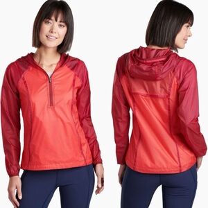 Kuhl Coral Fusion Parajax Anorak Windbreaker Lightweight Hooded Jacket NWOT